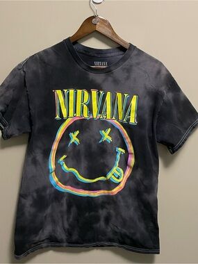 NIRVANA Black & Grey Tie Dye T-Shirt Men’s Medium